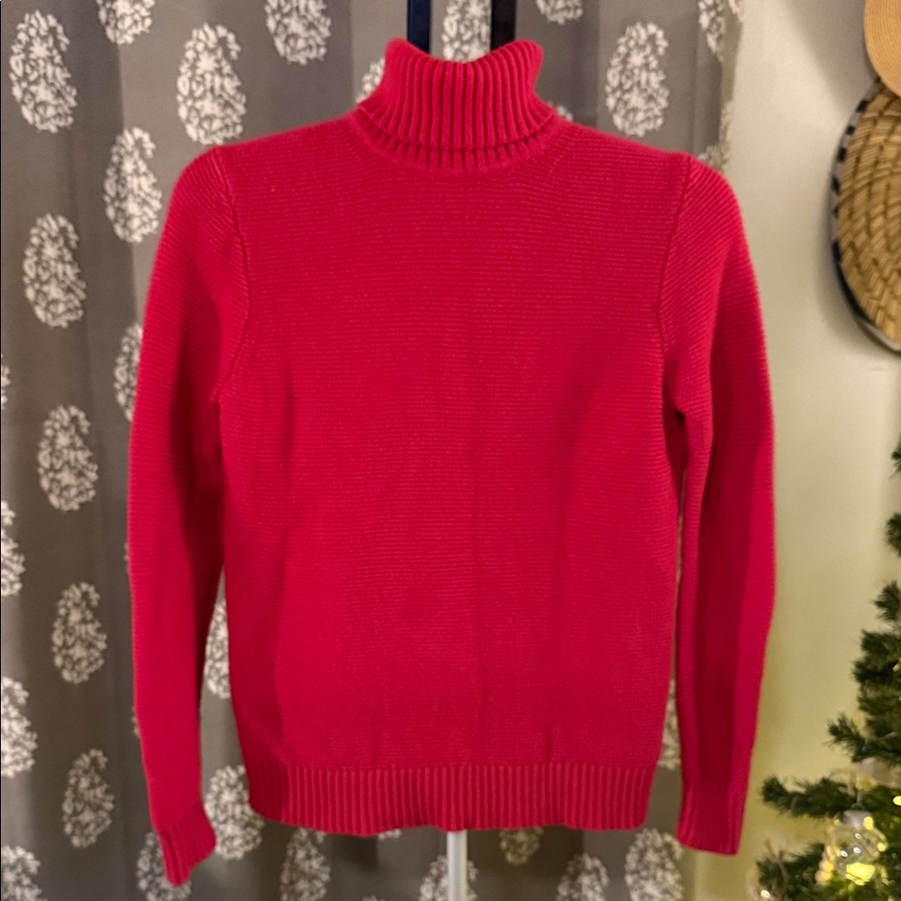J. Crew Fuscia Turtleneck Sweater